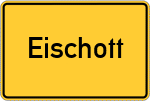 Place name sign Eischott