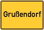 Place name sign Grußendorf
