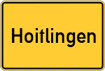 Place name sign Hoitlingen
