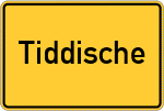 Place name sign Tiddische