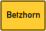 Place name sign Betzhorn