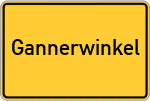 Place name sign Gannerwinkel