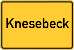 Place name sign Knesebeck