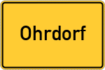 Place name sign Ohrdorf