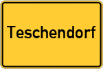 Place name sign Teschendorf, Niedersachsen
