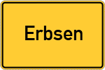 Place name sign Erbsen