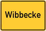 Place name sign Wibbecke