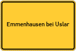 Place name sign Emmenhausen bei Uslar