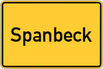 Place name sign Spanbeck