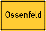 Place name sign Ossenfeld