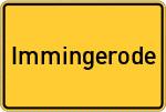 Place name sign Immingerode