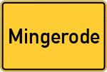 Place name sign Mingerode