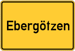 Place name sign Ebergötzen
