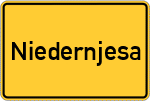 Place name sign Niedernjesa