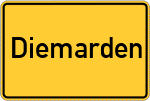Place name sign Diemarden