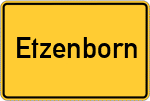 Place name sign Etzenborn