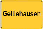 Place name sign Gelliehausen