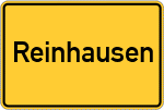 Place name sign Reinhausen, Kreis Göttingen