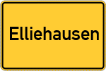 Place name sign Elliehausen
