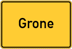 Place name sign Grone