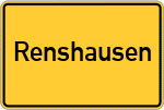 Place name sign Renshausen