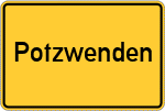 Place name sign Potzwenden
