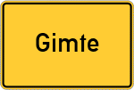 Place name sign Gimte