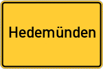 Place name sign Hedemünden