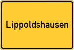 Place name sign Lippoldshausen