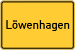 Place name sign Löwenhagen
