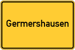 Place name sign Germershausen