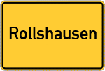 Place name sign Rollshausen