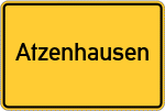 Place name sign Atzenhausen