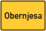 Place name sign Obernjesa