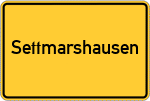 Place name sign Settmarshausen