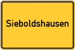Place name sign Sieboldshausen