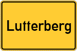 Place name sign Lutterberg, Kreis Hann Münden