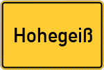 Place name sign Hohegeiß