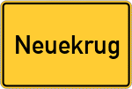 Place name sign Neuekrug