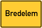 Place name sign Bredelem