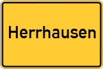 Place name sign Herrhausen