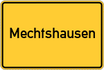 Place name sign Mechtshausen