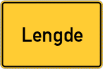 Place name sign Lengde, Kreis Goslar