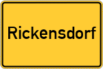 Place name sign Rickensdorf