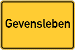 Place name sign Gevensleben