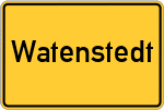 Place name sign Watenstedt