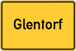 Place name sign Glentorf