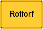 Place name sign Rottorf, Kreis Helmstedt
