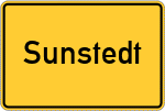 Place name sign Sunstedt