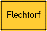 Place name sign Flechtorf, Kreis Braunschweig